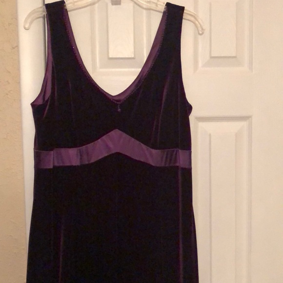 Dress womens new size 12 velvet satin 90% polyester 10% spandex trim Robbie Bee - Picture 7 of 7